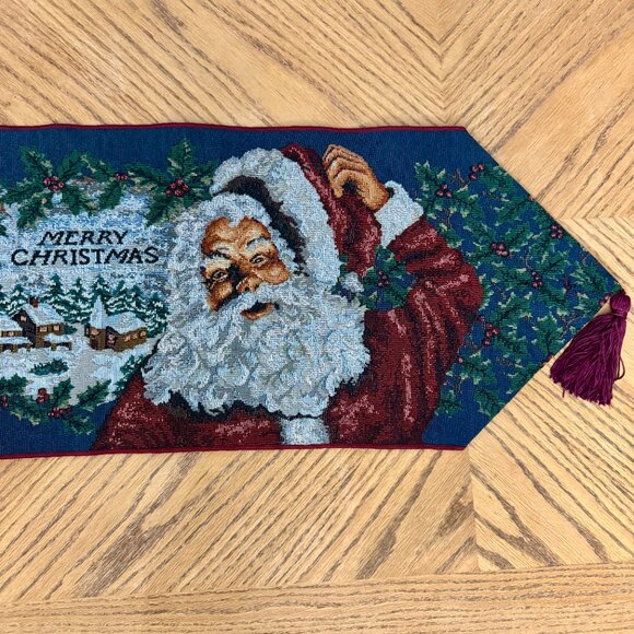 Santa Claus Merry Christmas Table Runner 70x13' - Picture 3 of 7